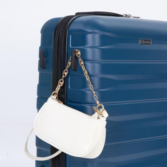 3 Piece Suitcase Set PC Lightweight And Durable Expandable Carrying Case With Two Hooks, Double Swivel Wheels, TSA Lock, 21-25-29 Dark Blue