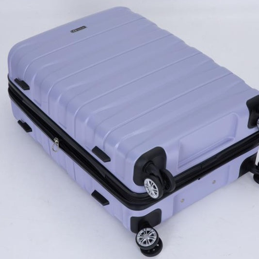 3 Piece Suitcase Set PC Lightweight And Durable Expandable Carrying Case With Two Hooks, Double Swivel Wheels, TSA Lock, 21-25-29 Light Purple