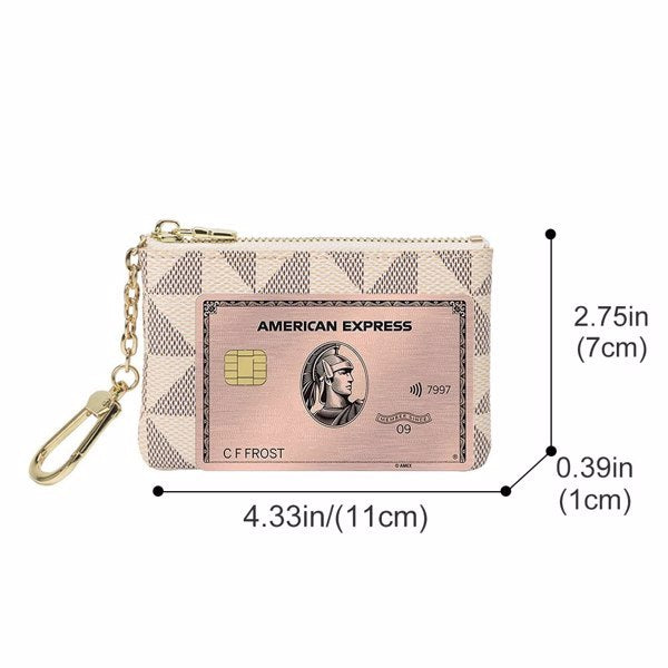 Mini Wallet With Key Ring Zipper Men's And Women's Fashion Bag Pendant Leather Classic Handbag - Not Shipped On Weekends, Banned On Amazon