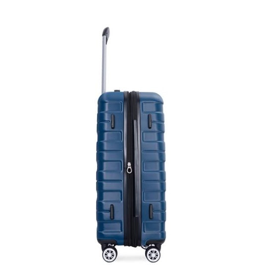 3 Piece Suitcase Set PC Lightweight And Durable Expandable Carrying Case With Two Hooks, Double Swivel Wheels, TSA Lock, 21-25-29 Dark Blue