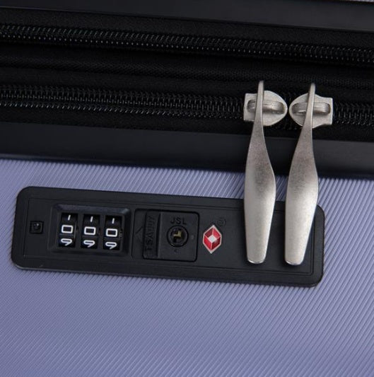 3 Piece Suitcase Set PC Lightweight And Durable Expandable Carrying Case With Two Hooks, Double Swivel Wheels, TSA Lock, 21-25-29 Light Purple