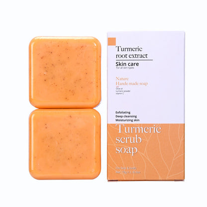 Frosted Handmade Cleansing Bath Turmeric Soap