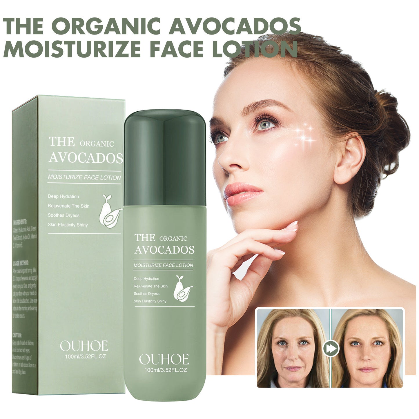 Avocado Moisturizing Lotion Hydrating And Brightening Skin Tone