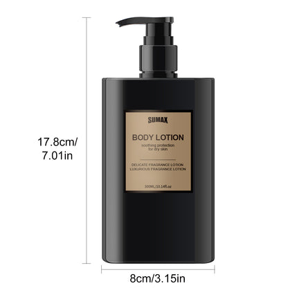 English Packaging Black Bottle Fragrance Body Lotion