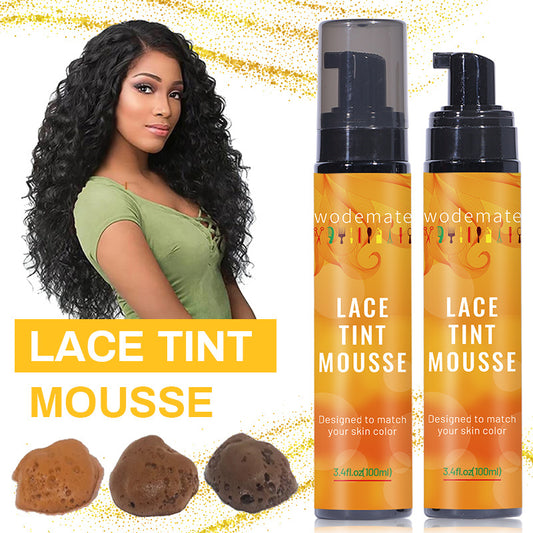 Lace Tint Mousse Waterproof Wig Tint Spray For Toupees Light Brown Wig Knots Healer Quick Dry Wig Grids Concealer No Residue