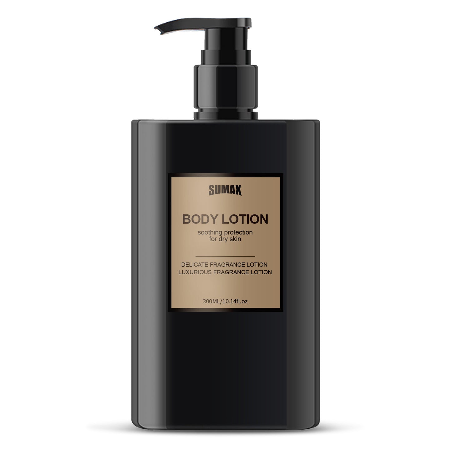 English Packaging Black Bottle Fragrance Body Lotion