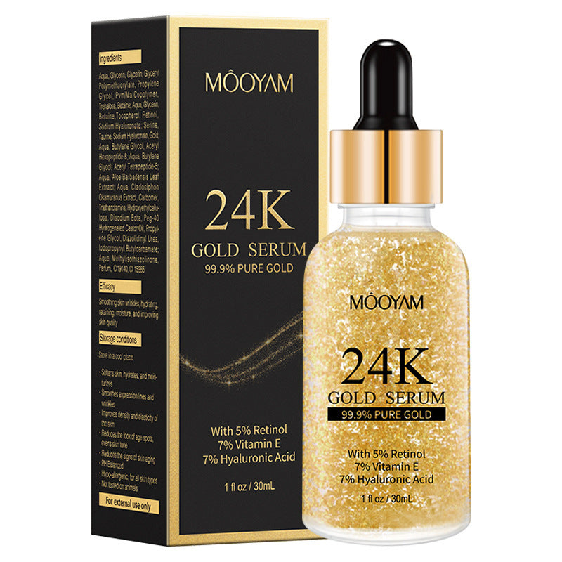 24K Gold Foil30mL Vitamin E Retinol Anti-wrinkle The Lifting Face Serum