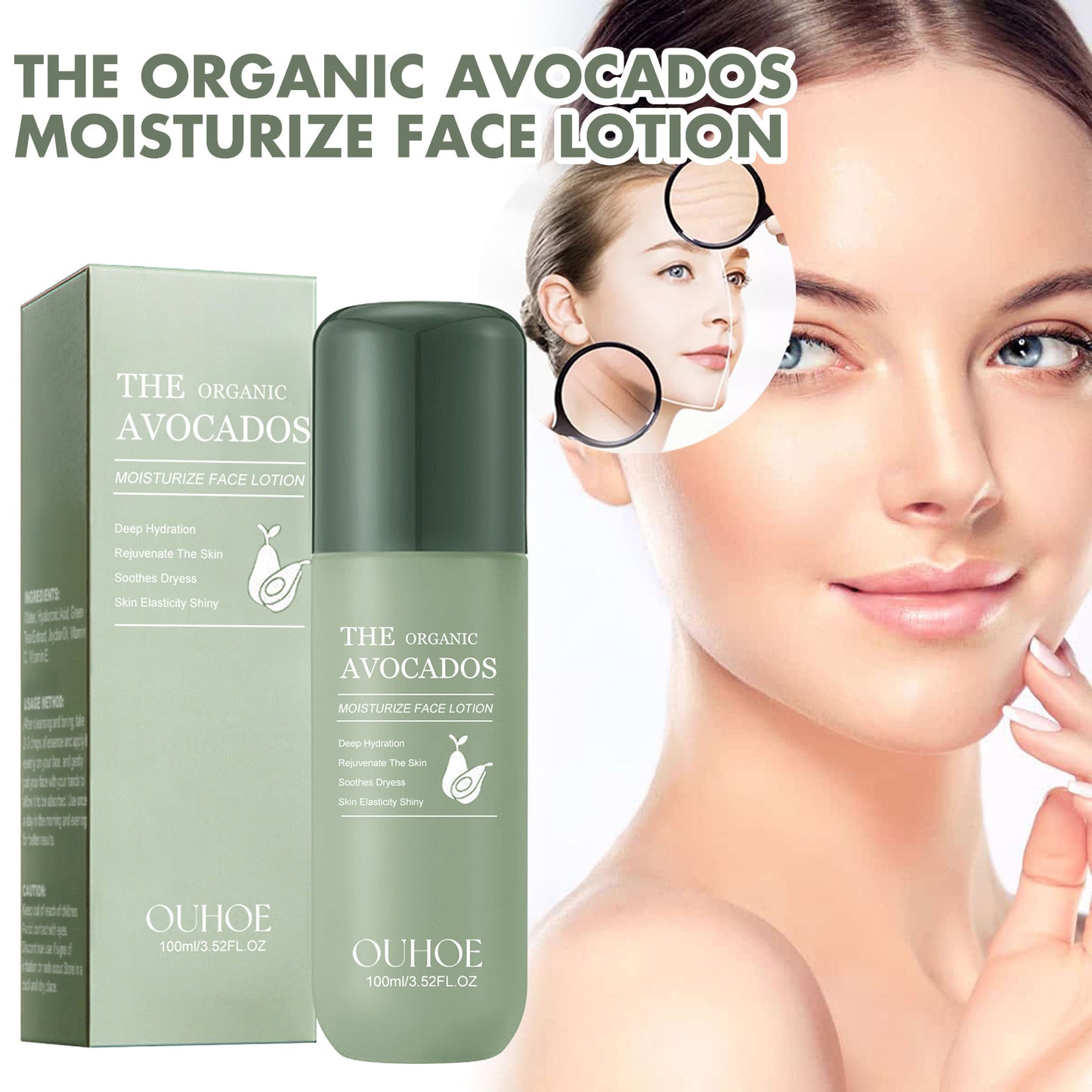 Avocado Moisturizing Lotion Hydrating And Brightening Skin Tone