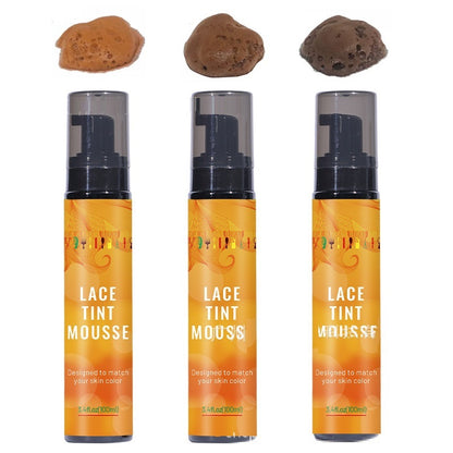 Lace Tint Mousse Waterproof Wig Tint Spray For Toupees Light Brown Wig Knots Healer Quick Dry Wig Grids Concealer No Residue