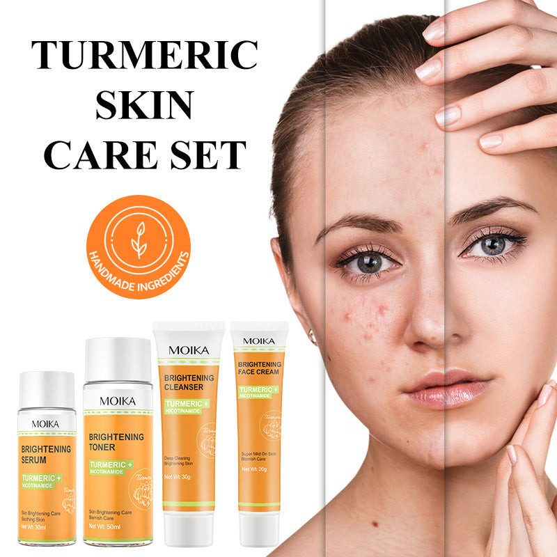 Full English Turmeric Nicotinamide Whitening Skin Care Kit Toner And Lotion 4-piece Set