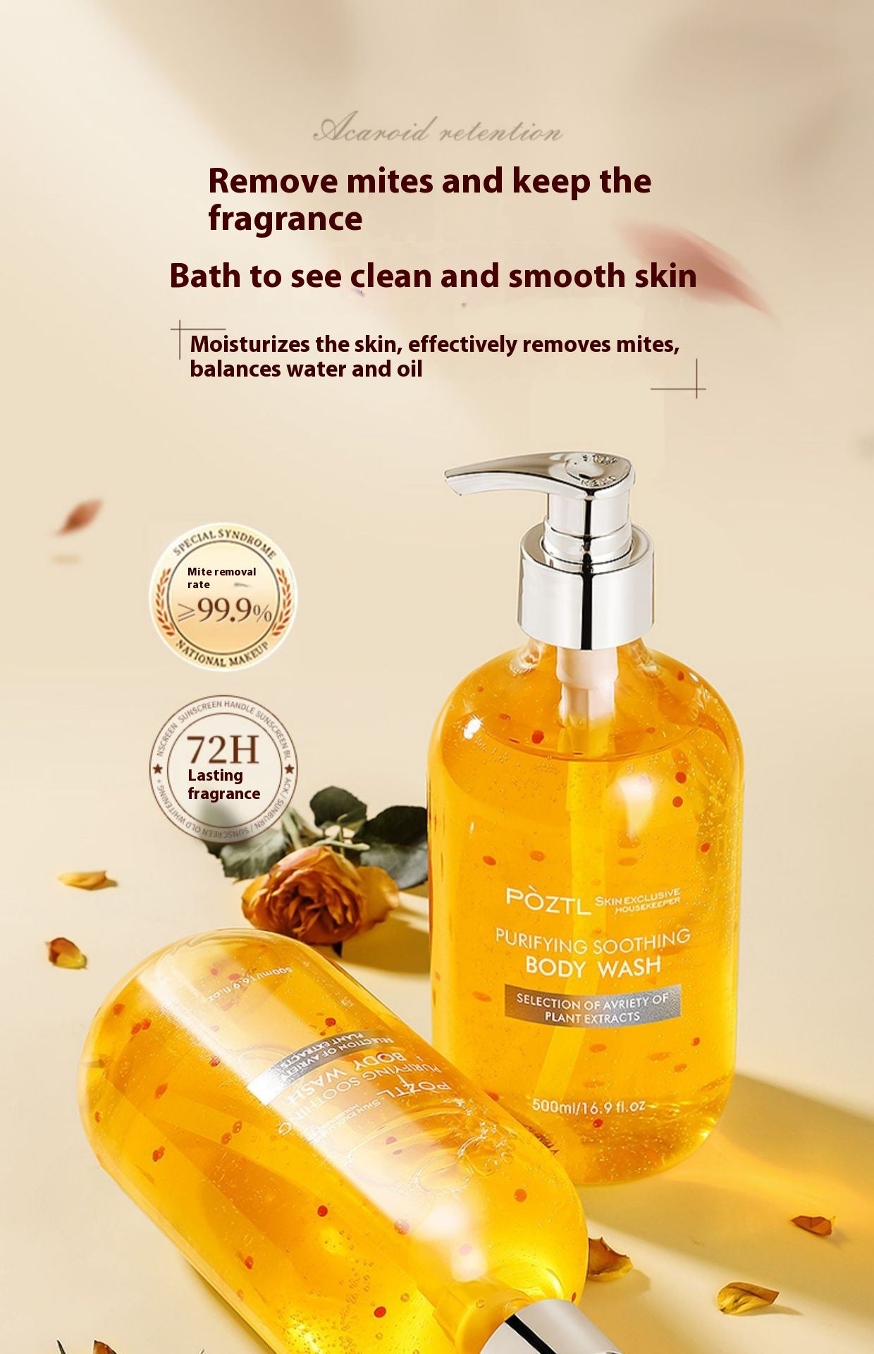 Shower Gel Back Acne Removing Mite-removal Chicken Skin Men And Women Lasting Fragrance Lotion