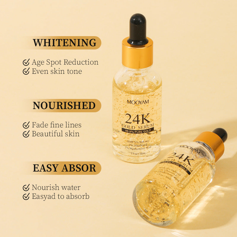 24K Gold Foil30mL Vitamin E Retinol Anti-wrinkle The Lifting Face Serum