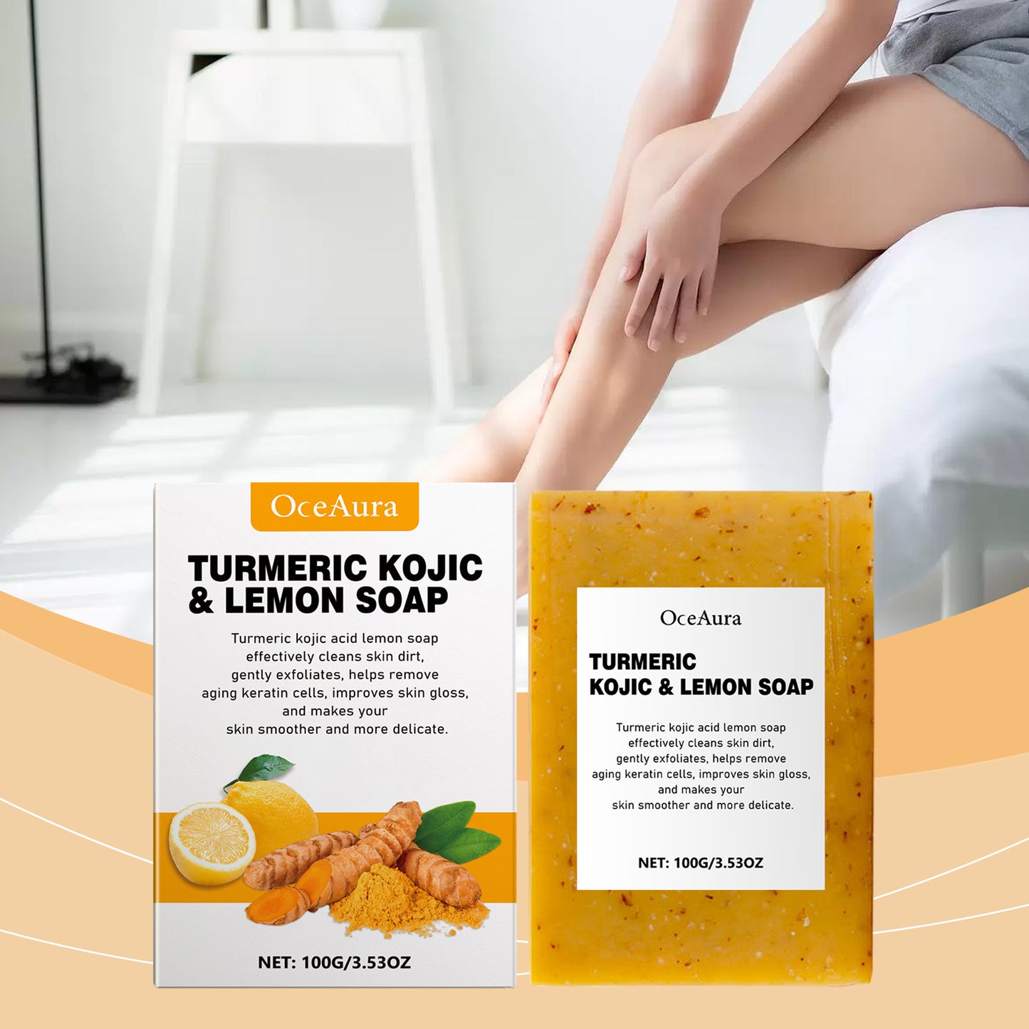 Lemon Turmeric Kojic Acid Soap Cold Process Cleansing