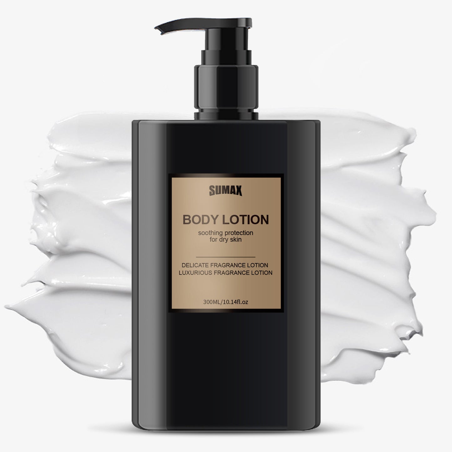 English Packaging Black Bottle Fragrance Body Lotion